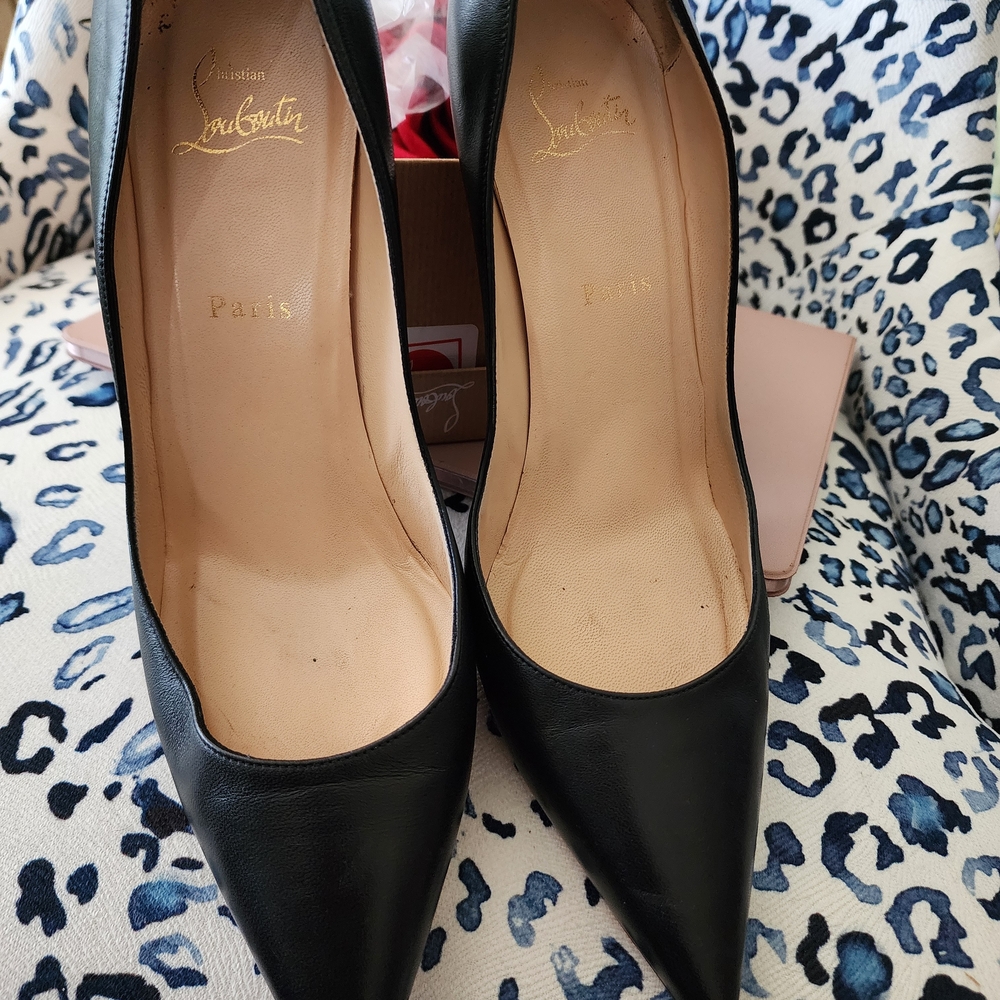 Christian Louboutin Black Apostrophy Pump 100 Nappa - Picture 5 of 5
